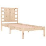 vidaXL Cadre de lit bois massif 75x190 cm petit simple
