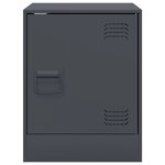 vidaXL Table de chevet anthracite 34 5x39x44 cm acier