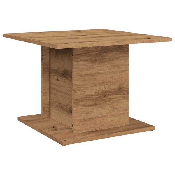 vidaXL Table basse chêne artisanal 55 5x55 5x40 cm bois d'ingénierie