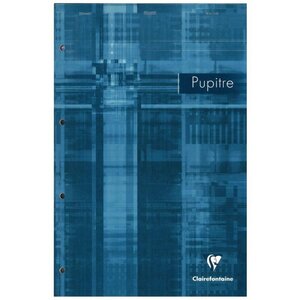 CLAIREFONTAINE Bloc pupitre 80 feuilles 90 grammes format 21x31,5 cm règlure seyès agrafé perforé 66131