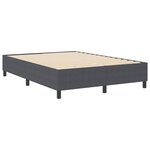 vidaXL Lit à ressorts Gris foncé 140 x 190 cm Tissu en velours côtelé