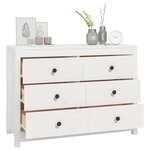 vidaXL Armoire latérale Blanc 100x40x72 cm Bois de pin massif