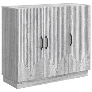 vidaXL Buffet Sonoma gris 89 x 34 5 x 77 cm Bois d'ingénierie