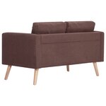 vidaXL Ensemble de canapé 2 Pièces Tissu Marron