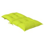 vidaXL Coussins de chaise de jardin à dossier bas lot de 2 vert vif
