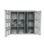 Bloc collectif Leabox  3x3  grade 3  simple face  extérieur  fixation murale  gris clair ral 7035 finition brillante