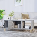 vidaXL Table basse sonoma gris 102x50x40 cm bois d'ingénierie