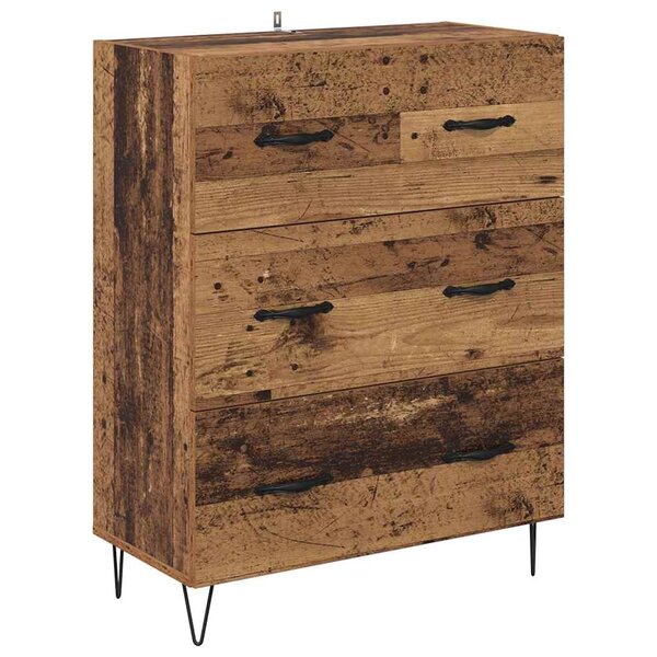 vidaXL Buffet Bois Ancien 69 5 x 34 x 90 cm Bois d'ingénierie et fer