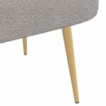 vidaXL Banc rembourré avec dossier Gris clair 110 x 60 x 76 cm Bouclé