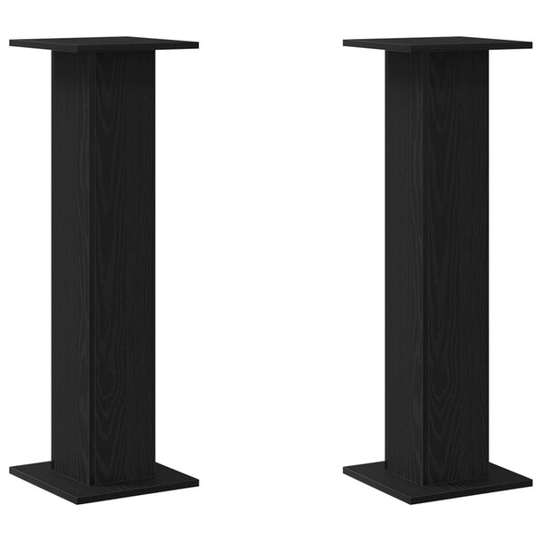 Support de plante vidaXL 2 Pièces Chêne noir 30x30x95 cm Bois d'ingénierie