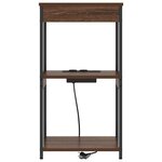 vidaXL Table de nuit avec station de chargement Chêne marron
