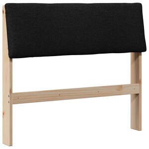vidaXL Tête de lit capitonnée Noir 100 cm Pin massif