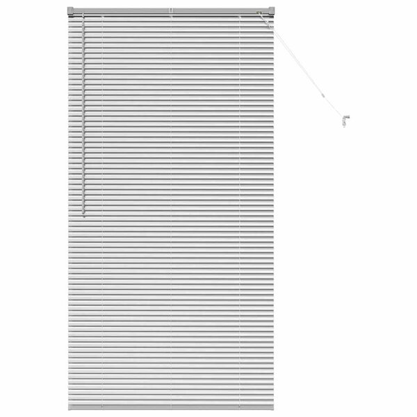 vidaXL Store de Fenêtre avec des rideaux Manuel Argent Aluminium