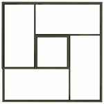 vidaXL Cache-pot de jardin Vert olive 100 x 100 x 50 cm Acier