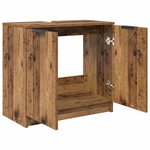 vidaXL Cabinet de salle de bain Bois Ancien 64 5 x 33 5 x 59 cm