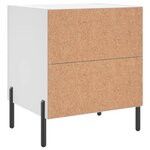 vidaXL Tables de chevet 2 Pièces blanc 40x35x47 5 cm bois d’ingénierie