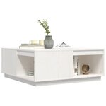 vidaXL Table basse Blanc 100x101x40 5 cm Bois massif de pin