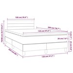 vidaXL Sommier à lattes de lit avec matelas Noir 120x200 cm Velours