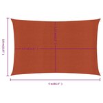 vidaXL Voile d'ombrage 160 g/m² rectangulaire terre cuite 3 5x5 m PEHD