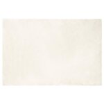vidaXL Tapis en Fourrure Synthétique de Lapin Blanc 120 x 170 cm