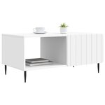 vidaXL Table basse Blanc 90 x 50 x 40 cm Bois d'ingénierie