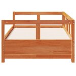 vidaXL Lit de jour sans matelas cire marron 90x190 cm bois pin massif