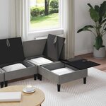 vidaXL Ensemble de meubles pour le salon 4 Pièces Gris foncé Tissu