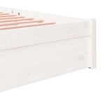 vidaXL Cadre de lit Blanc Bois massif 120x200 cm