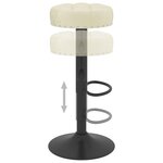 vidaXL Tabourets de bar lot de 2 crème velours