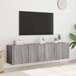 vidaXL Meubles TV muraux 2 Pièces sonoma gris 80x30x41 cm