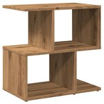 vidaXL Table de chevet chêne artisanal 50x30x51 5 cm bois d'ingénierie