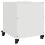 vidaXL Table de chevet blanc 36x39x43 5 cm acier