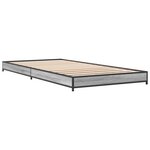 vidaXL Cadre de lit sonoma gris 90x190 cm bois d'ingénierie et métal