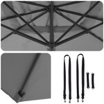 vidaXL Parasol Déporté Anthracite Polyester  Acier Émaillé Grand