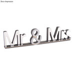 Mot en MDF "Mr et Mrs"  FSC Mix Credit  24x1 5x5 5cm