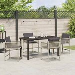 vidaXL Ensemble de salle à manger pour jardin 5 Pièces Gris clair