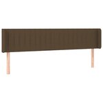 vidaXL Tête de lit avec oreilles Marron Foncé 203x16x78/88 cm Tissu