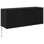 vidaXL Meuble TV mural Chêne noir 100 x 35 x 41 cm Bois d'ingénierie