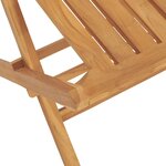 vidaXL Chaises de jardin pliantes lot de 4 47x47x89cm bois massif teck