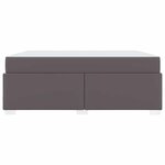 vidaXL Cadre de lit avec matelas Gris 180 x 200 cm tissu