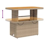 vidaXL Ensemble à manger de jardin et coussins 2 Pièces beige poly rotin