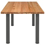 vidaXL Table à manger marron clair bois de chêne massif rectangulaire