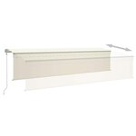 vidaXL Auvent automatique rétractable avec store 6x3 m Crème