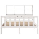 vidaXL Lit bibliothèque sans matelas blanc 140x190 cm bois pin massif