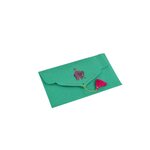 PAPERTREE WEDDING IMPERIAL Lot de 5 Enveloppes cadeau 19x10cm Turquoise