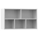 vidaXL Bibliothèque/Buffet Blanc 50x25x80 cm Aggloméré