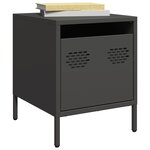vidaXL Table de chevet noir 35x39x43 5 cm acier