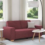 vidaXL Canapé 2 places Rouge vin 140 cm Tissu