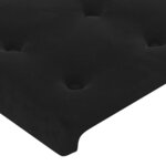 vidaXL Tête de lit avec oreilles Noir 93x16x78/88 cm Velours