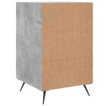 vidaXL Table de chevet gris béton 40x40x66 cm bois d'ingénierie